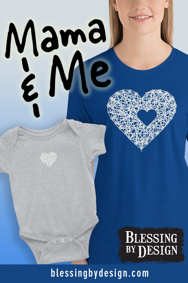 Mother and baby matching shirts