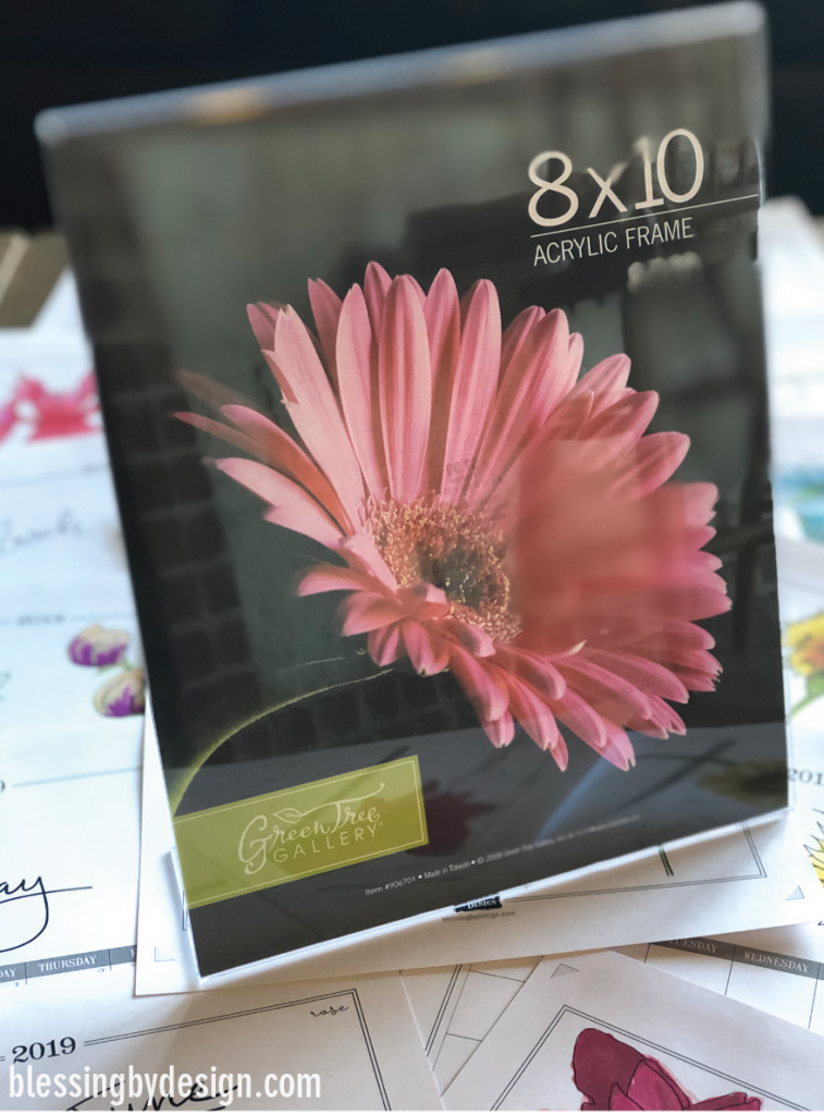 2019 Free Colorable Botanical Calendar