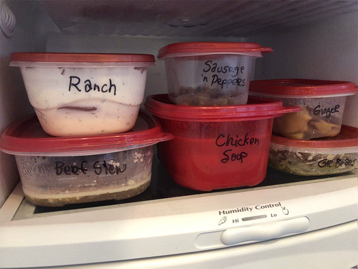 Label Kitchen Leftovers with Black Sharpie Marker