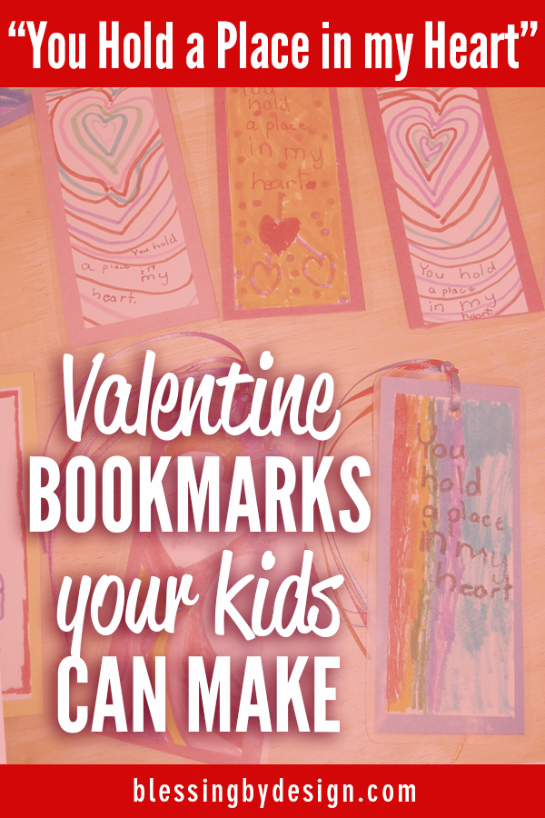Kids Make Valentine Bookmarks