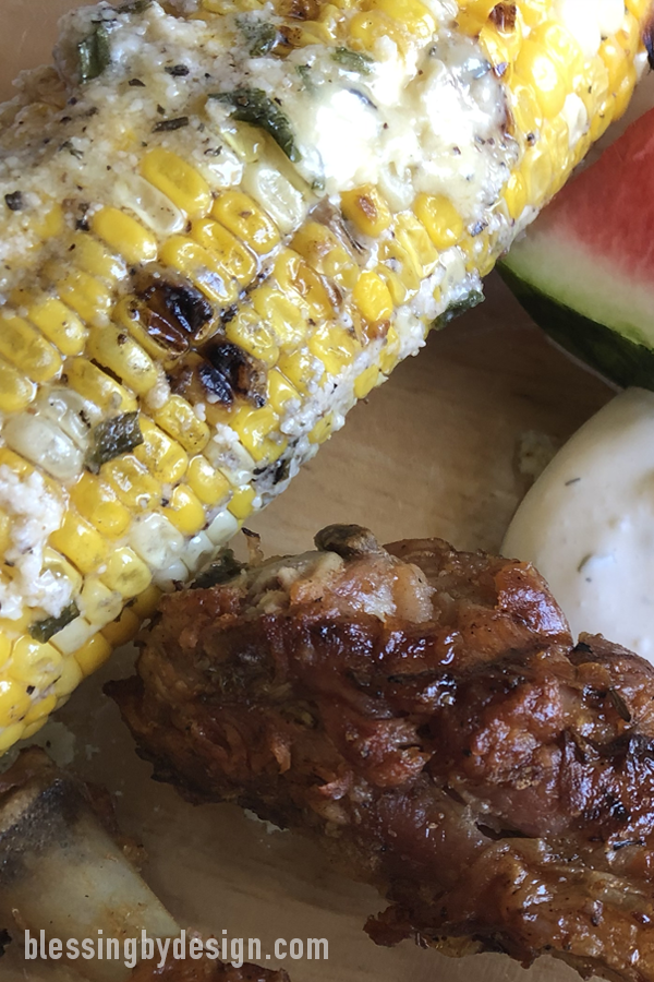 Grilled Corn with herb butter recipe