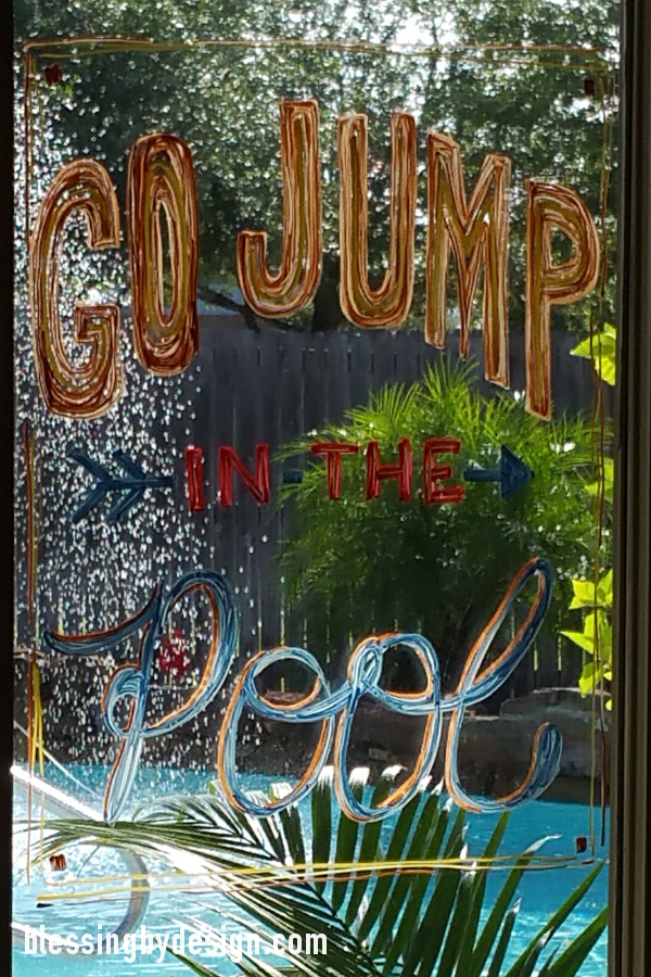 Use Chalk Marker on glass door
