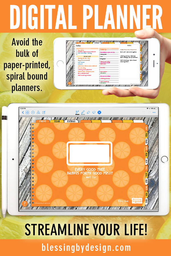 Life Digital Planner Citrus Design