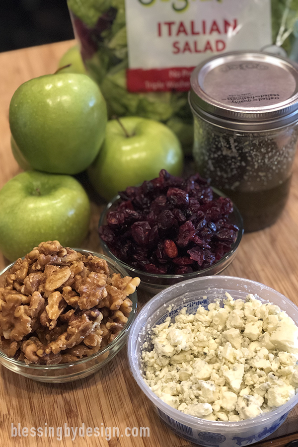Apple Walnut Cranberry Gorgonzola Salad Recipe