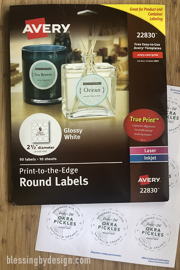 Pickle Label Avery 22830