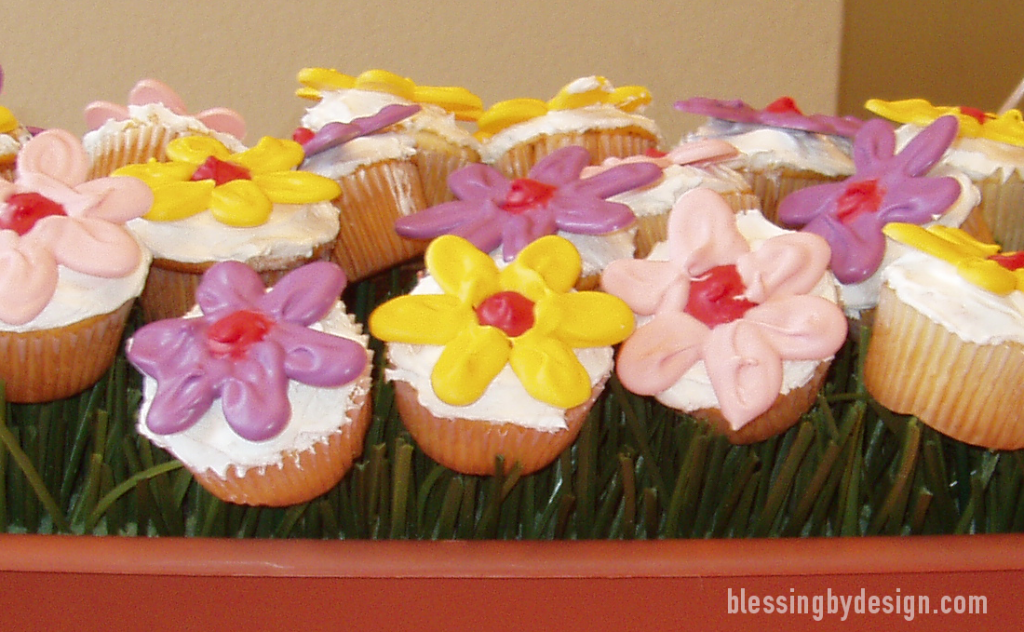 Garden Theme First Birthday Cupcakes