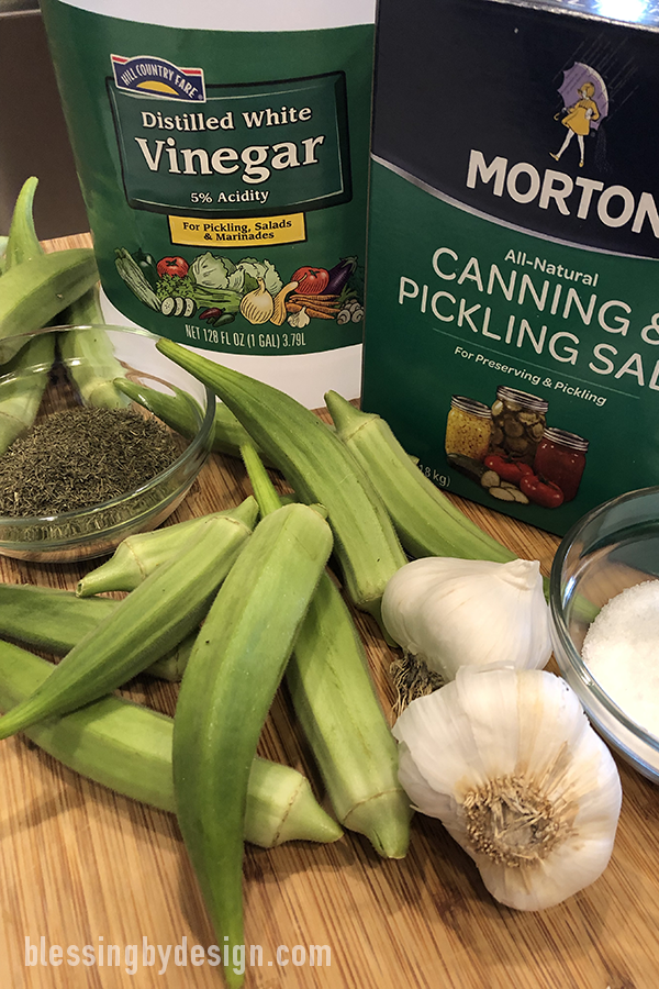 ingredients for pickled okra