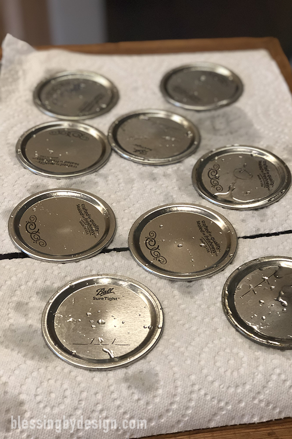wash lids for pickling