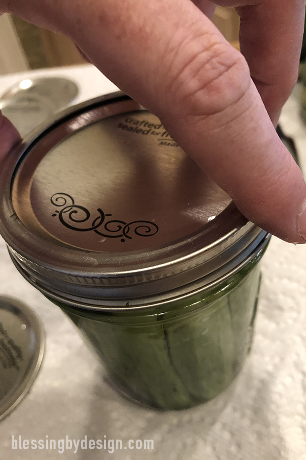 screw band on jar