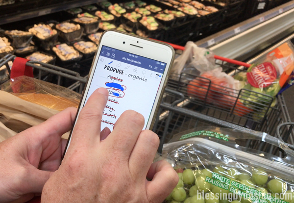 sync iPhone grocery list from iPad