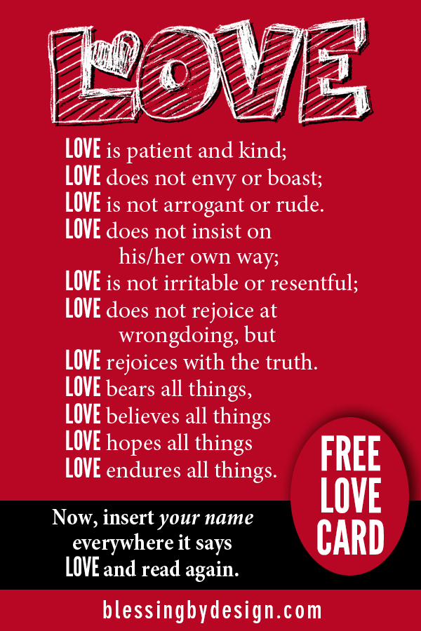 What Love Is | FREE Love is Card